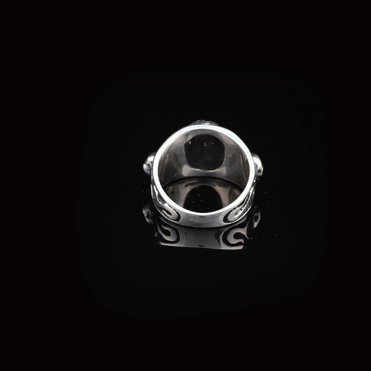 Skull Handmade Sterling Silver Men Biker Ring