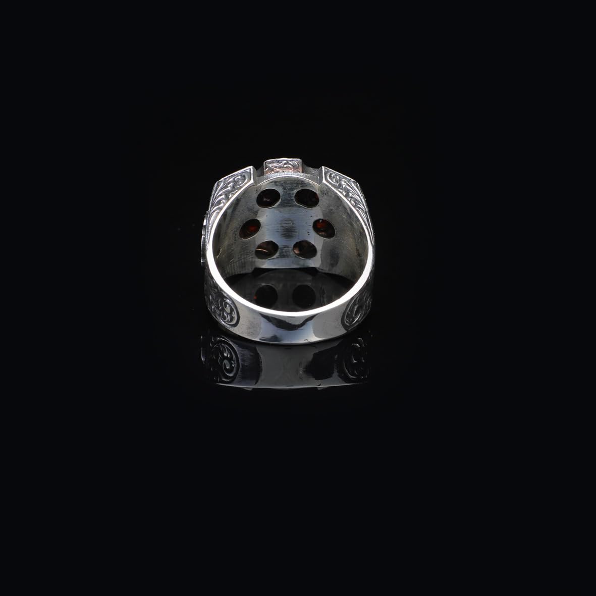 Men's 925 Sterling Silver Ruby Rotating Ring - Ruby Rotating Ring for Men - Birthday Gifts
