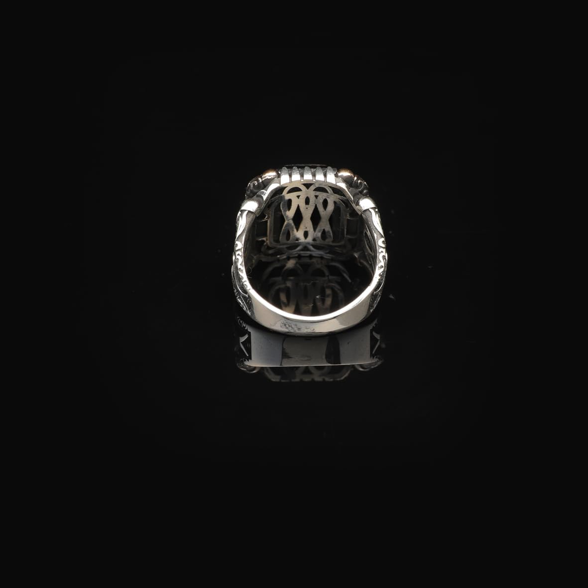 Vintage Black Onyx Ring for Men - Handmade 925 Sterling Silver Engagement Ring with Polished Gemstone - Turkish Style Men's Jewelry with Silver Polishing Cloth Gift