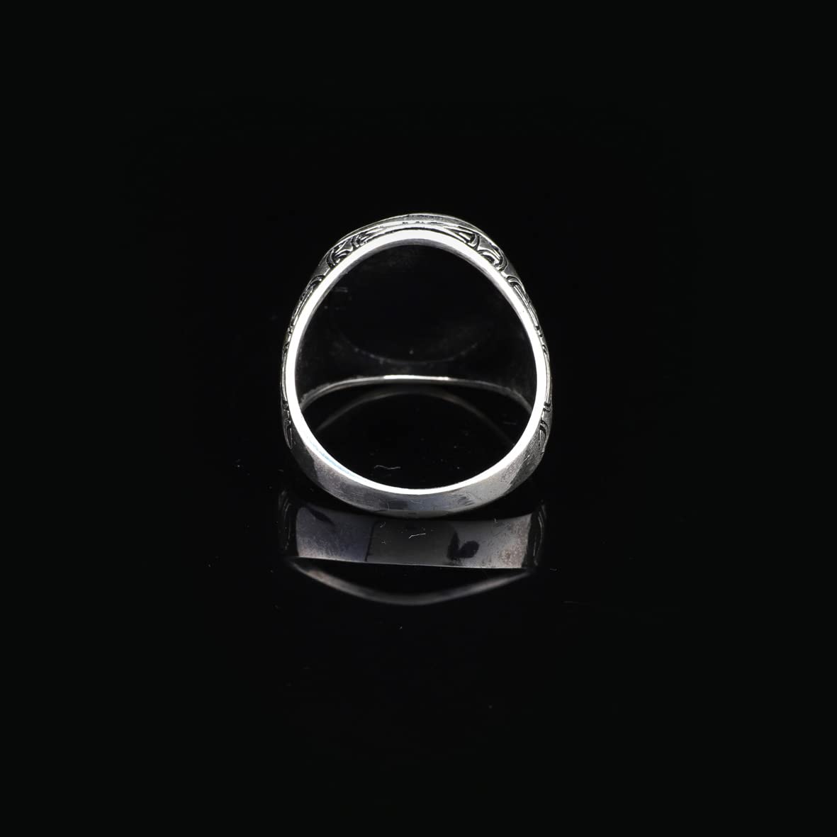 Pistol Handmade Sterling Silver Men Signet Ring