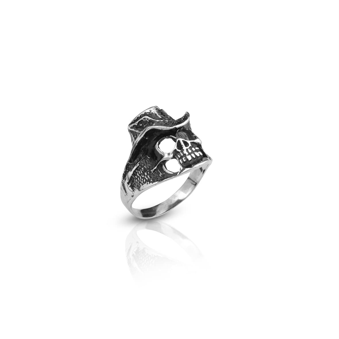 Skull Handmade Sterling Silver Men Cowboy Ring
