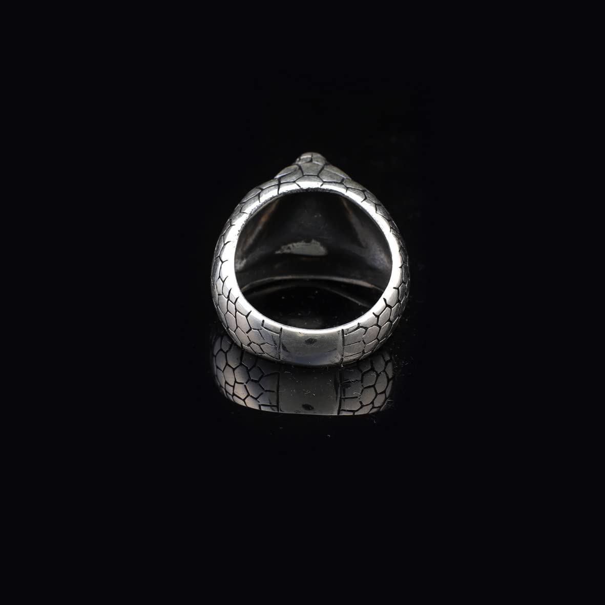 Snake Handmade Sterling Silver Ring For Men