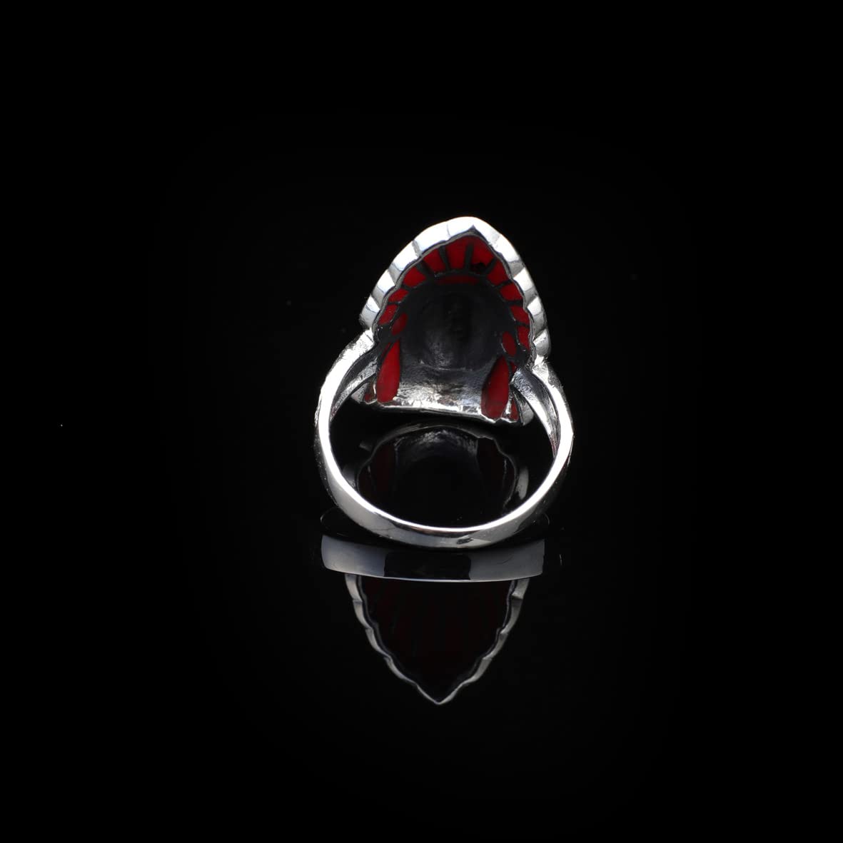 American Indian Chief Handmade Silver Men Ring