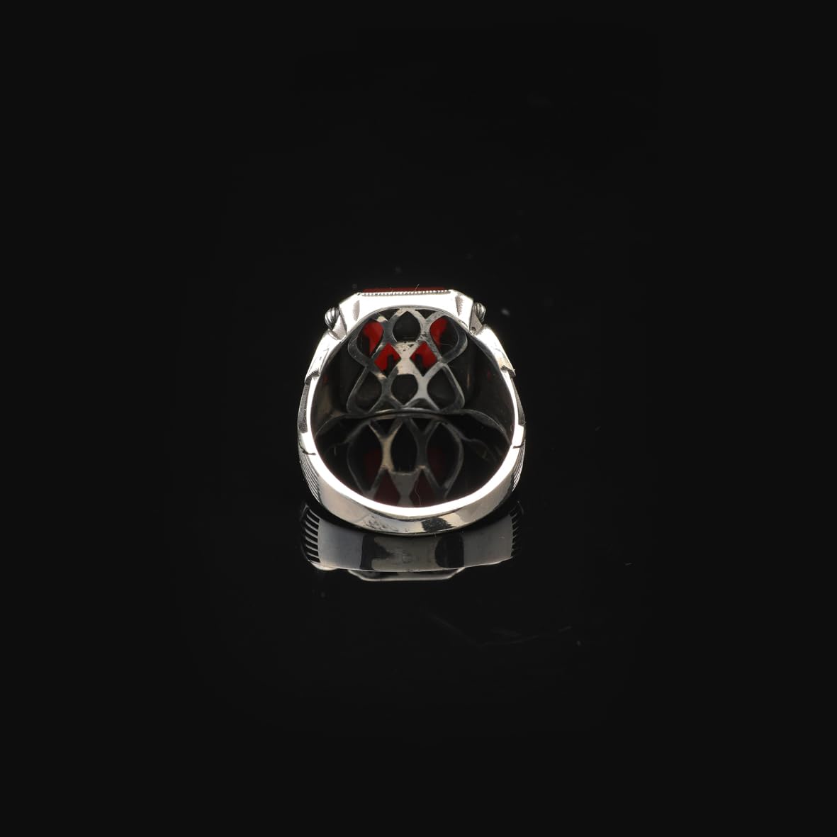 Vintage Carnelian Ring for Men - 925 Sterling Silver Turkish Gemstone Engagement Ring