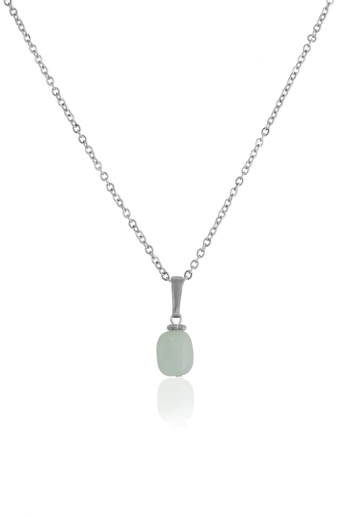 Sterling Silver 925 Gemstone Handmade Real Light Green Jade
