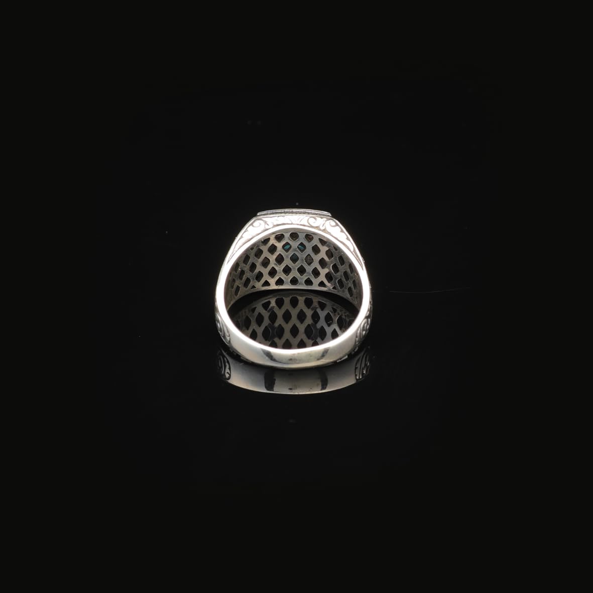 Aquamarine Ring - Vintage Style Men's Gemstone Engagement Ring
