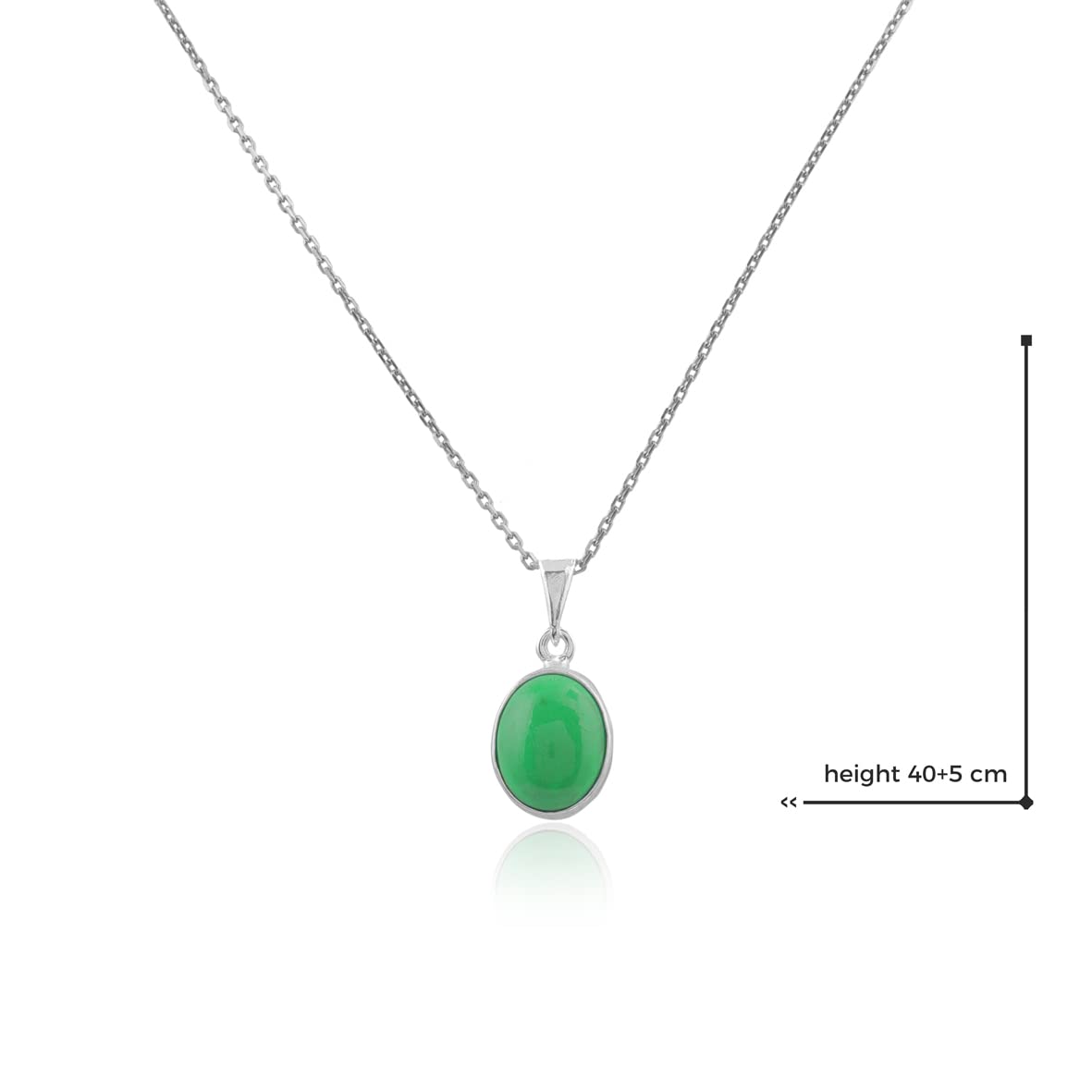 Sterling Silver Jade Necklace for Women - 925 Sterling Silver Necklace for Women - Gift for Her