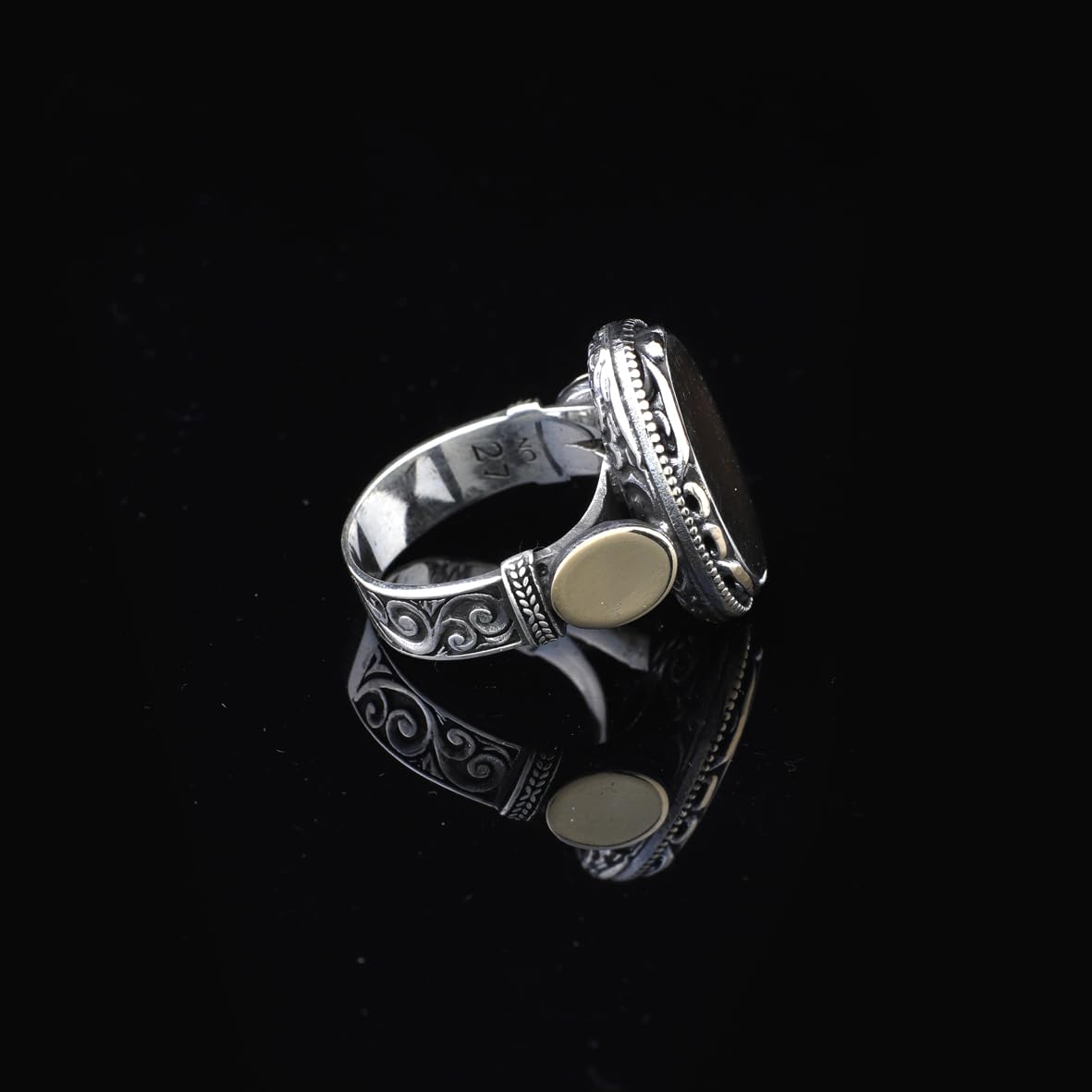 Handmade 925 Sterling Silver Personalized Rings - Custom Photo Ring with Name Engraving