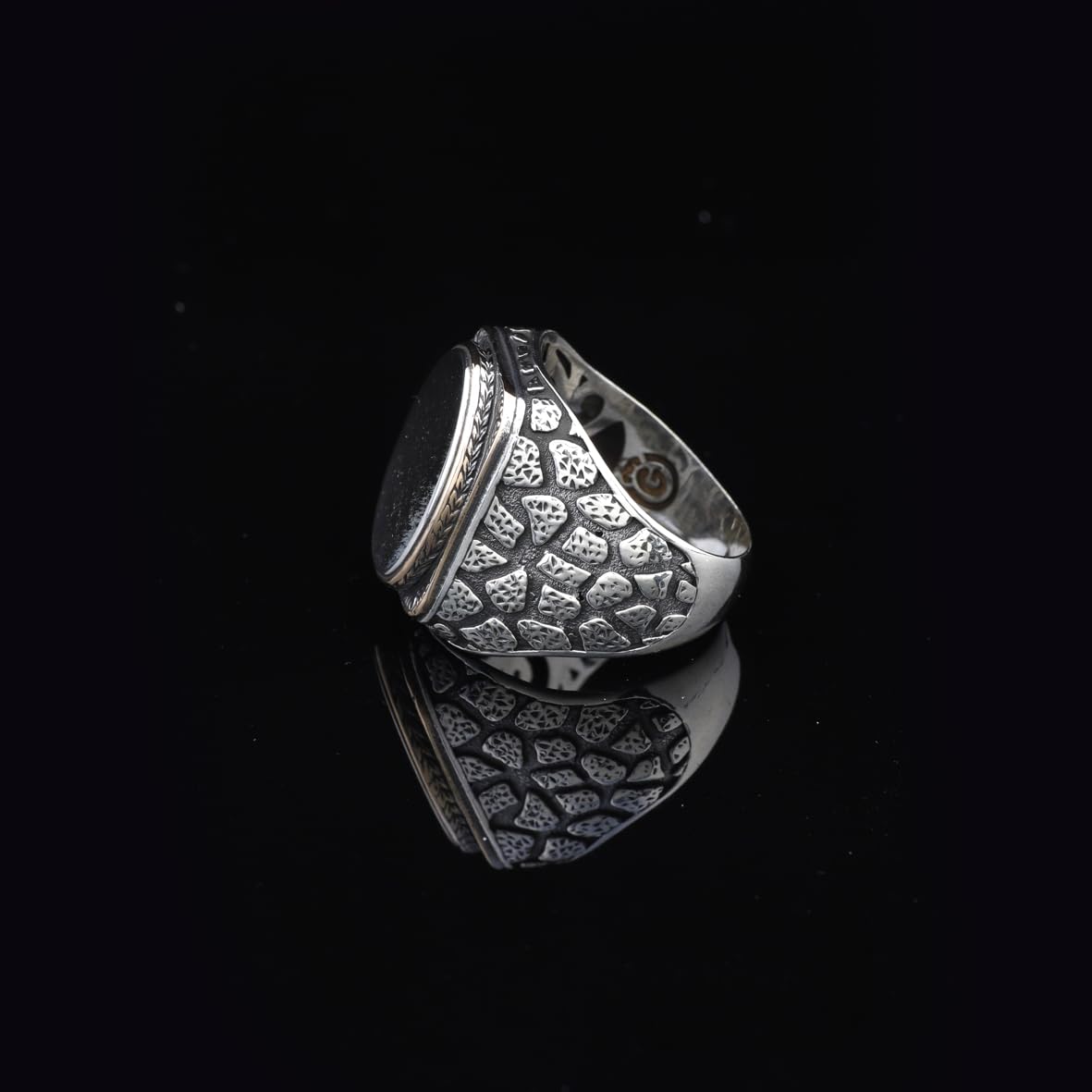 Handmade 925 Sterling Silver Personalized Rings - Custom Photo Ring with Name Engraving