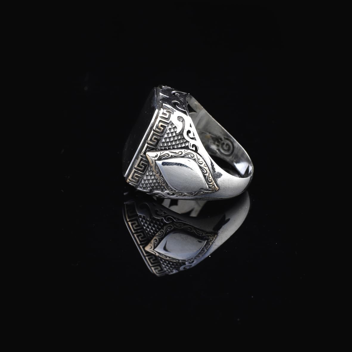 Handmade 925 Sterling Silver Personalized Rings - Custom Photo Ring with Name Engraving