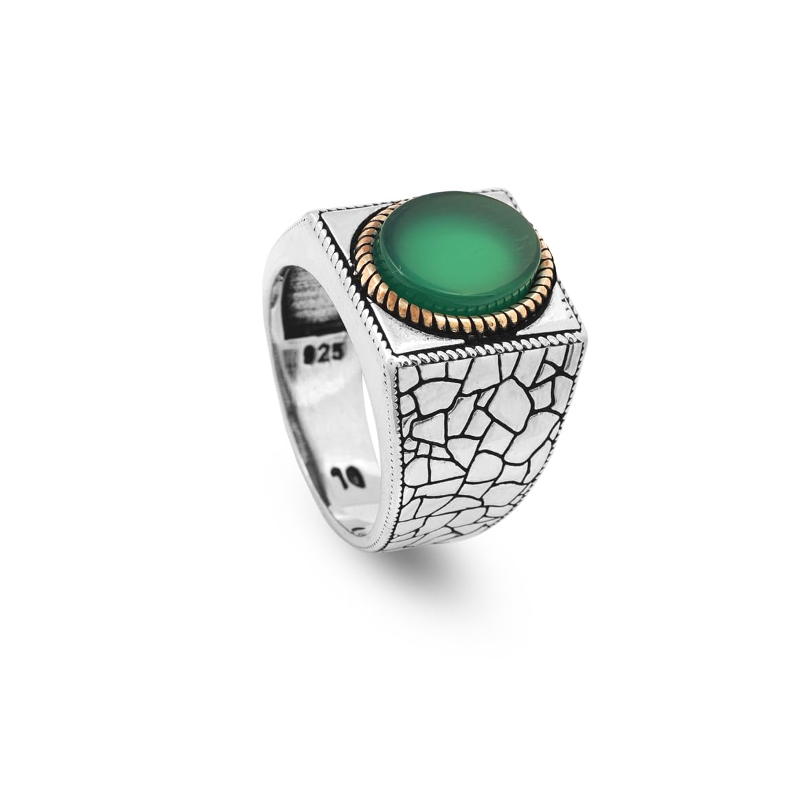 Jade Ring Signet Ring Gemstone Ring Ottoman Statement Ring Vintage Ring Sterling Silver Ring Pinky Ring Gift for Him Handmade