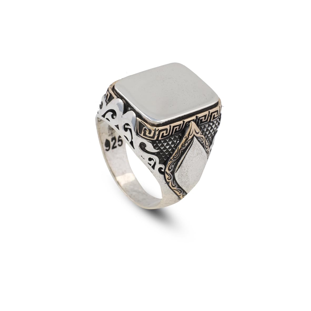 Handmade 925 Sterling Silver Personalized Rings - Custom Photo Ring with Name Engraving