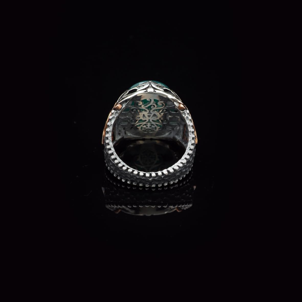 Handmade Vintage Jade Oval Stone Ring – 925 Sterling Silver Signet and Pinky Ring for Men