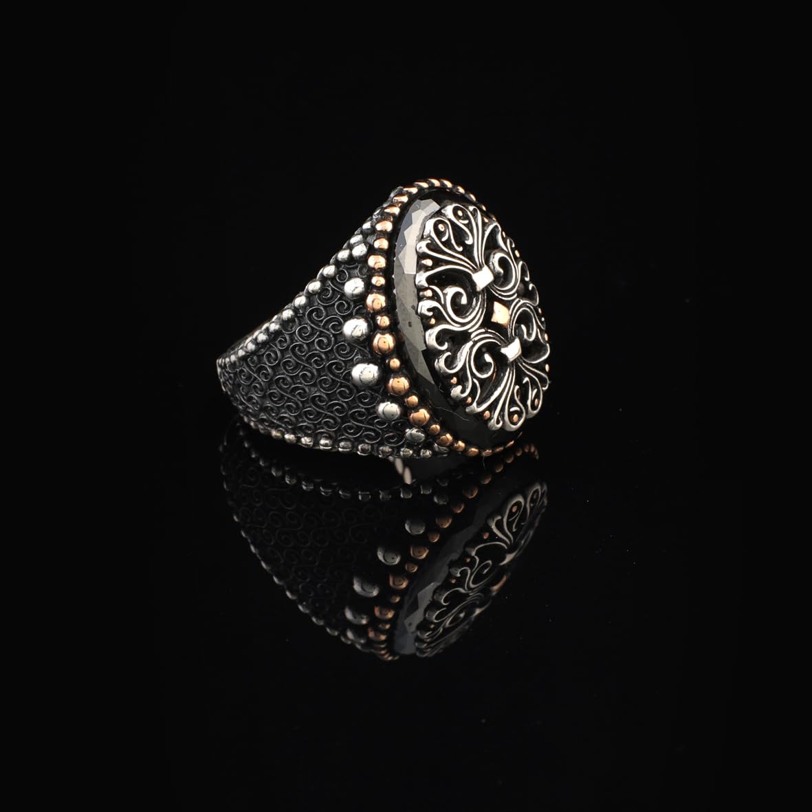 Handmade Black Onyx Signet Ring