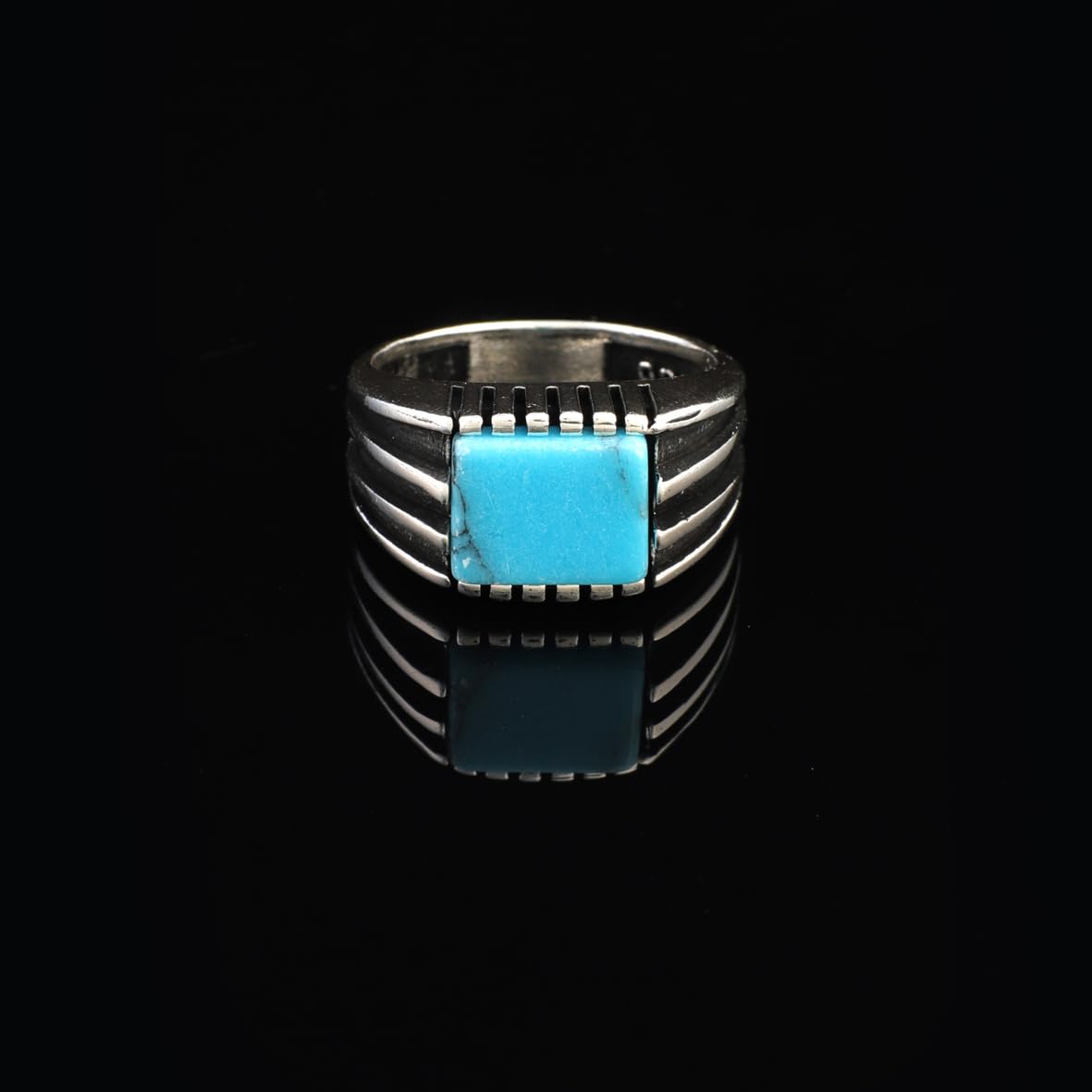 Men's Turquoise Signet Ring