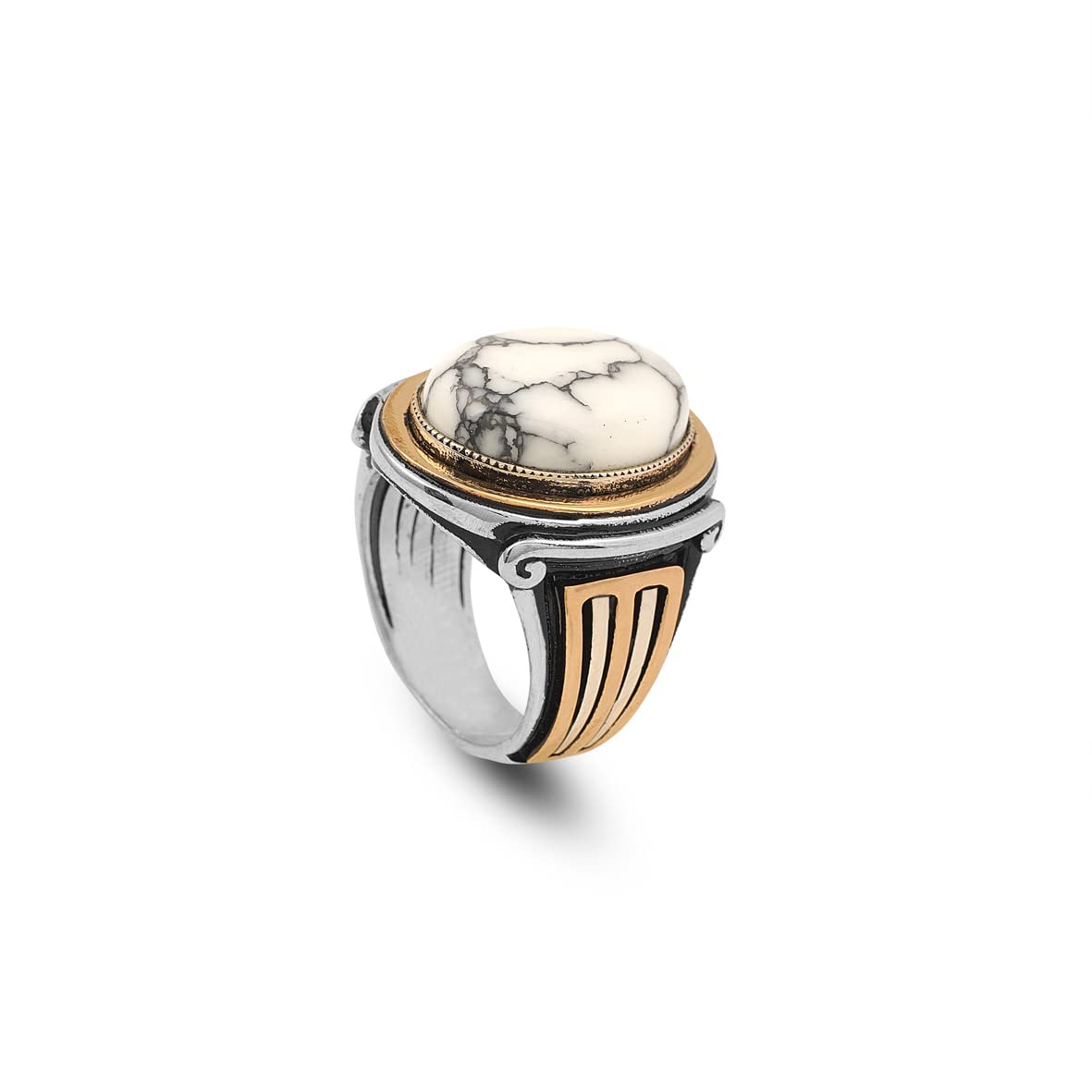 Turquoise Stone Men Silver Ring