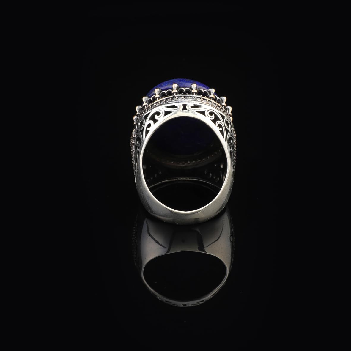 Lapis Lazuli Ring with Micro Sapphire