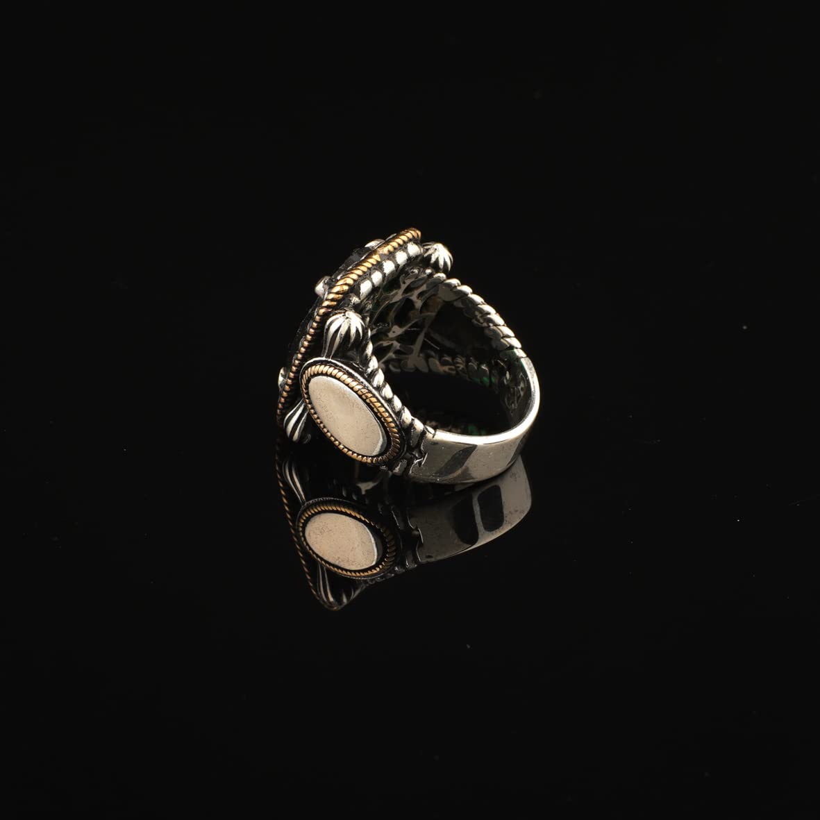 925K Sterling Silver Jade Ring