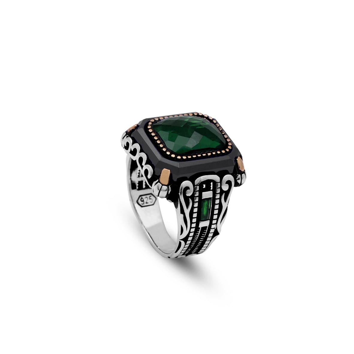 Vintage Emerald Ring for Men