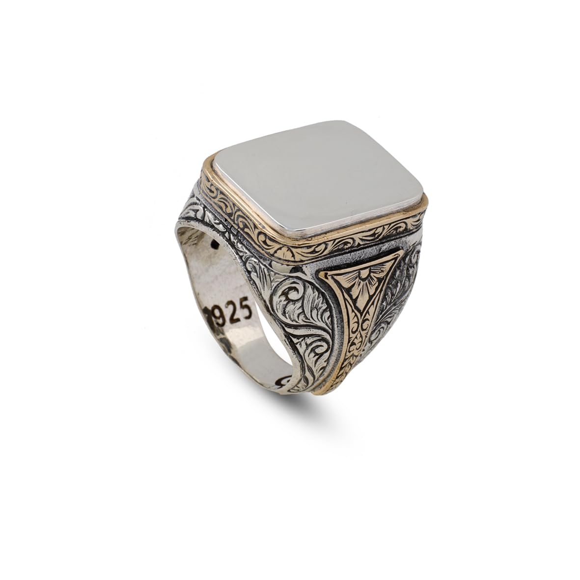 Handmade 925 Sterling Silver Personalized Rings - Custom Photo Ring with Name Engraving