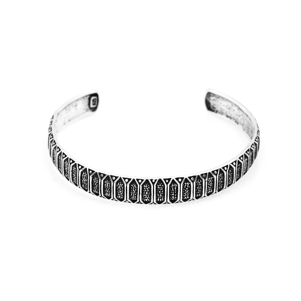 Sterling Silver Men’s Bracelet – Thick Handmade Band Cuff