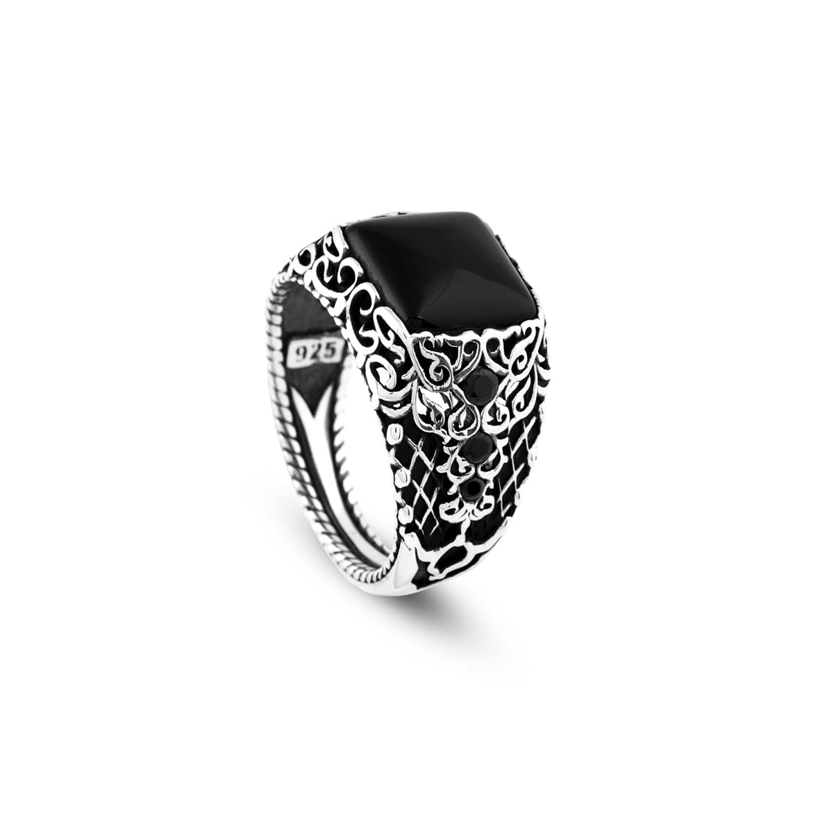 Men's Black Onyx Pinky Ring