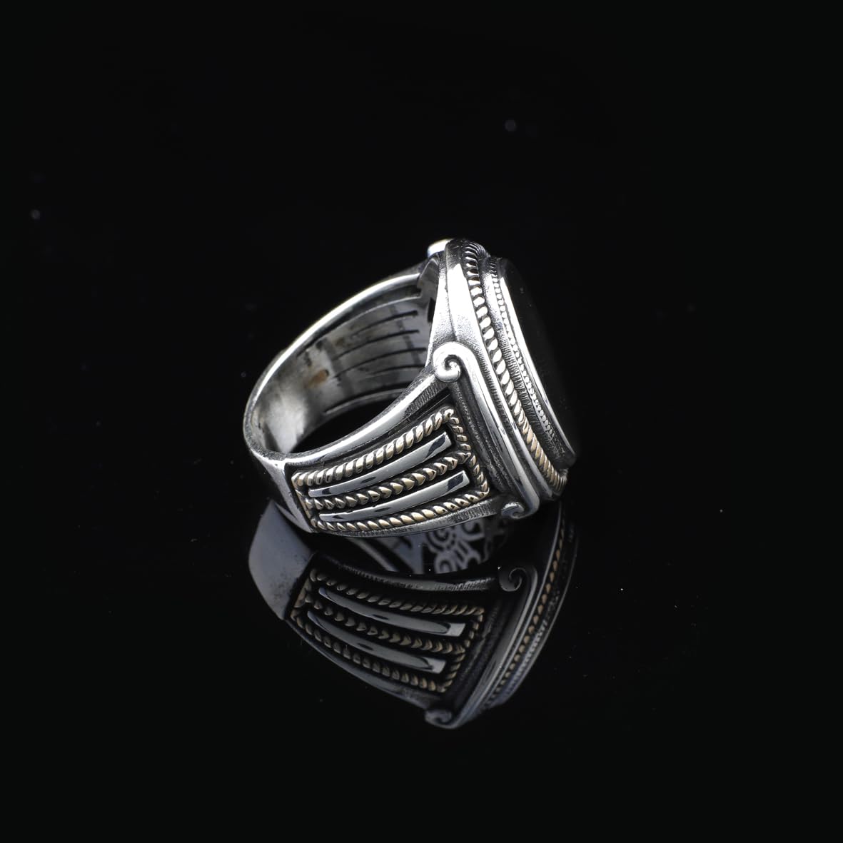 Handmade 925 Sterling Silver Personalized Rings - Custom Photo Ring with Name Engraving