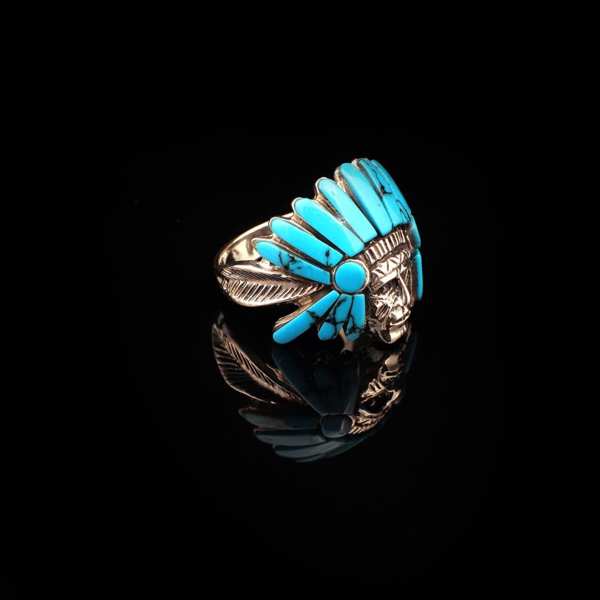 American Indian Chief Handmade Silver Men Ring