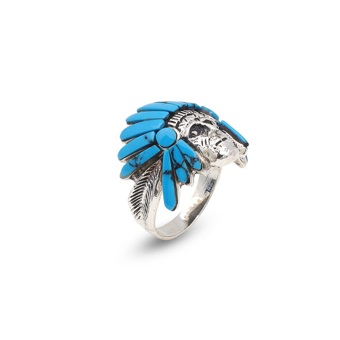 American Indian Chief Handmade Silver Men Ring