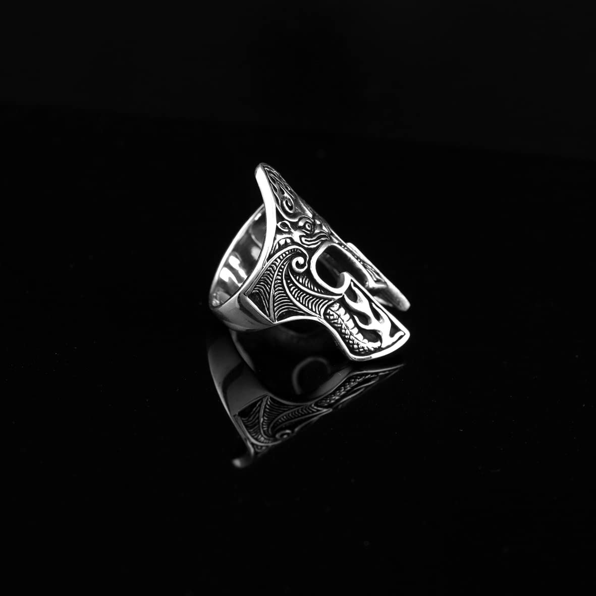 Spartan Army in War Handmade Sterling Silver Men Ring