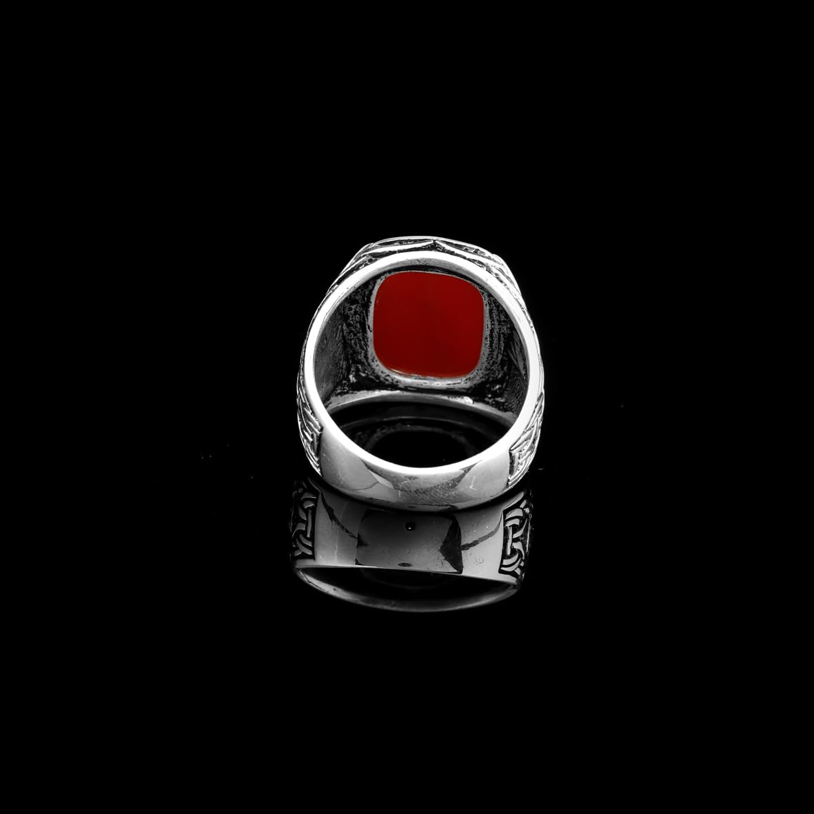Vintage Carnelian Ring for Men – Sterling Silver Handmade Signet with Natural Gemstone – Custom Engraving Gift & Engagement Ring + Polishing Cloth