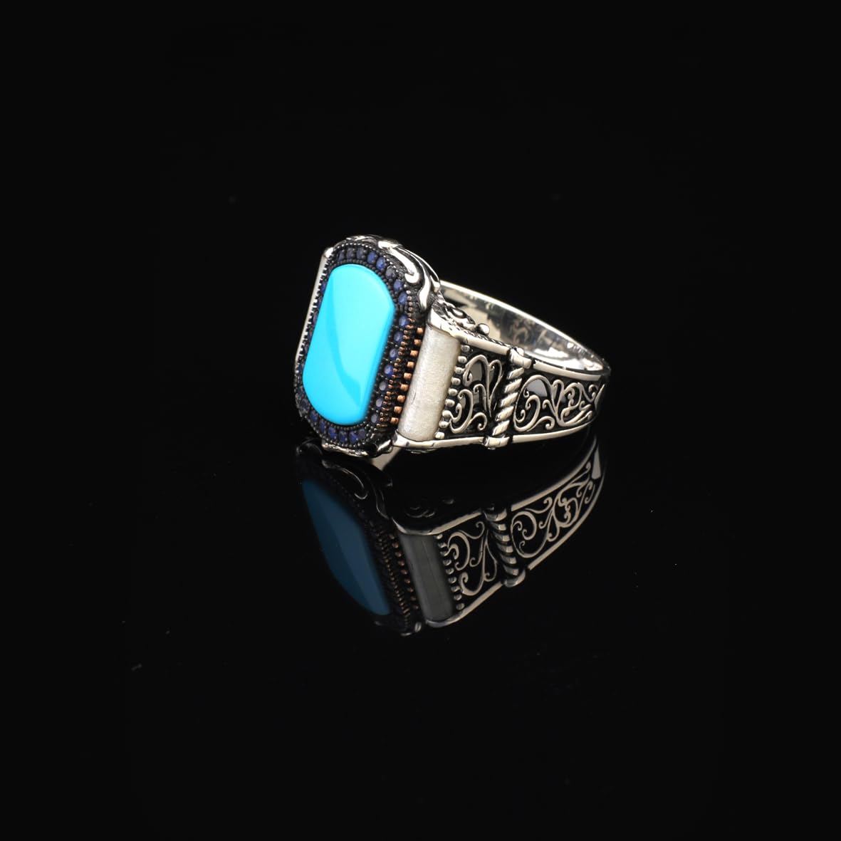Men's Turquoise Signet Ring