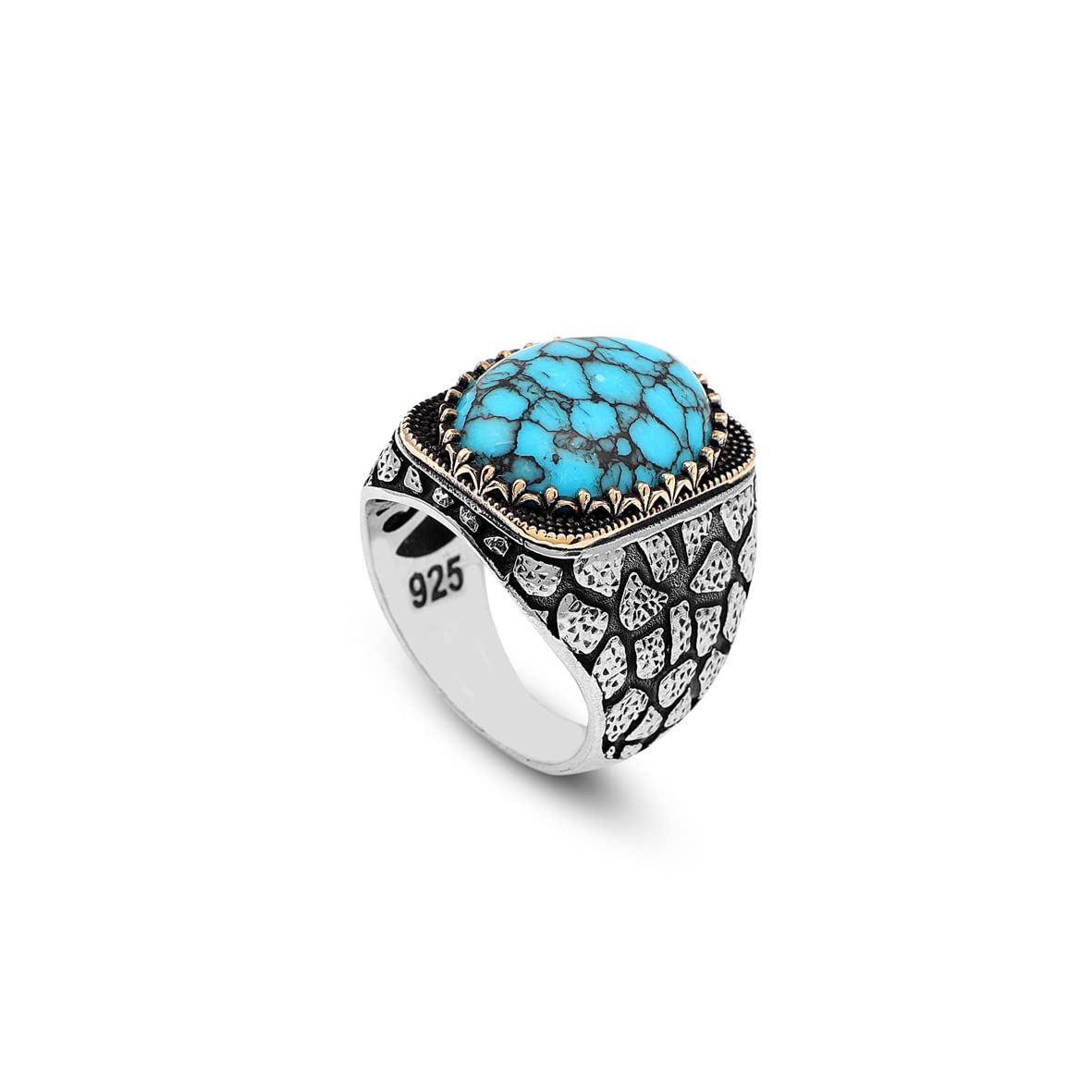 925K Sterling Silver Turquoise Stone Ring