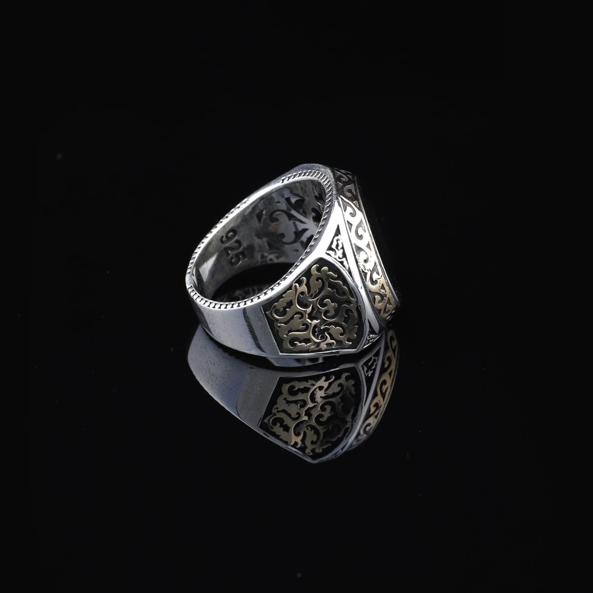 Handmade 925 Sterling Silver Personalized Rings - Custom Photo Ring with Name Engraving