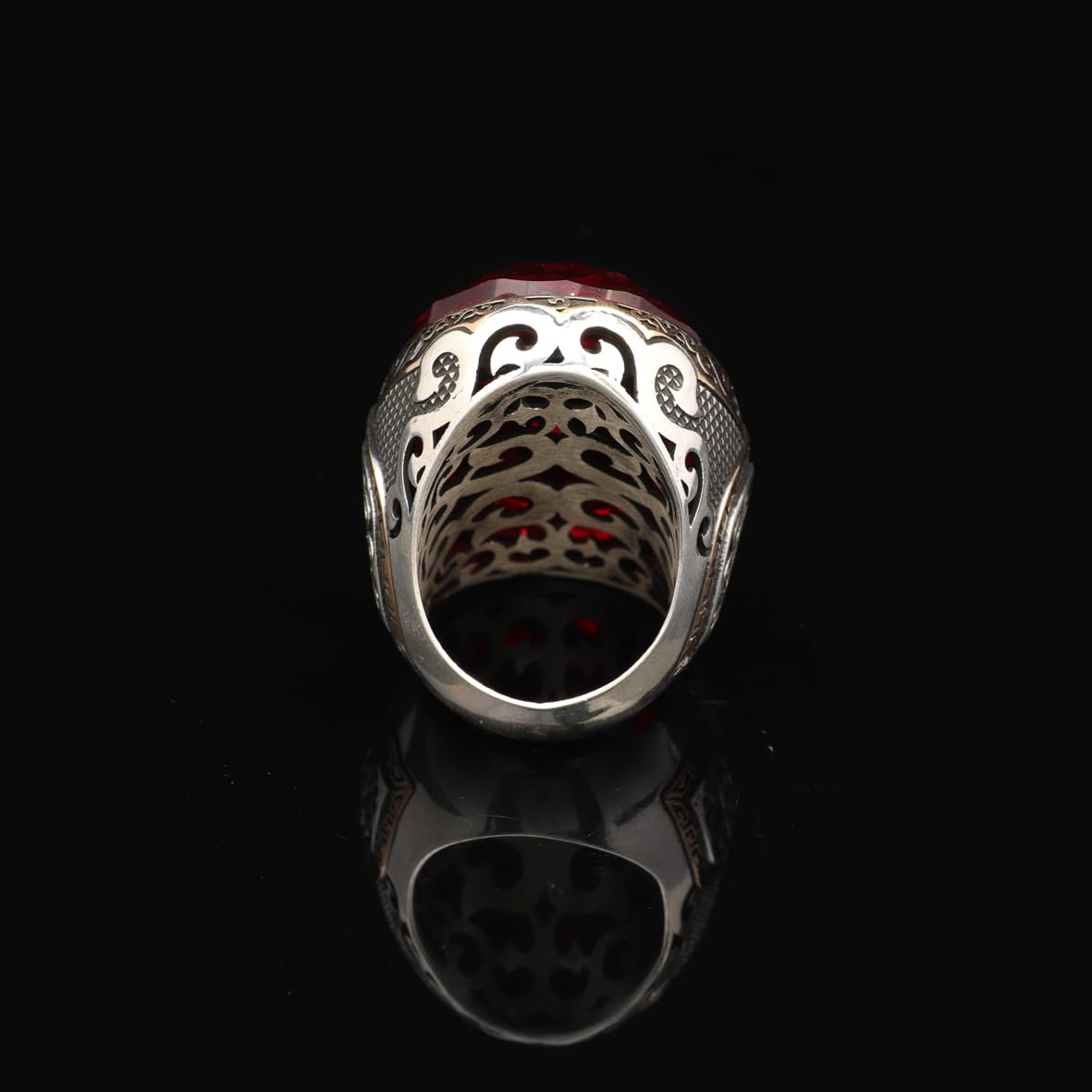 Garnet Engagement Ring for Men