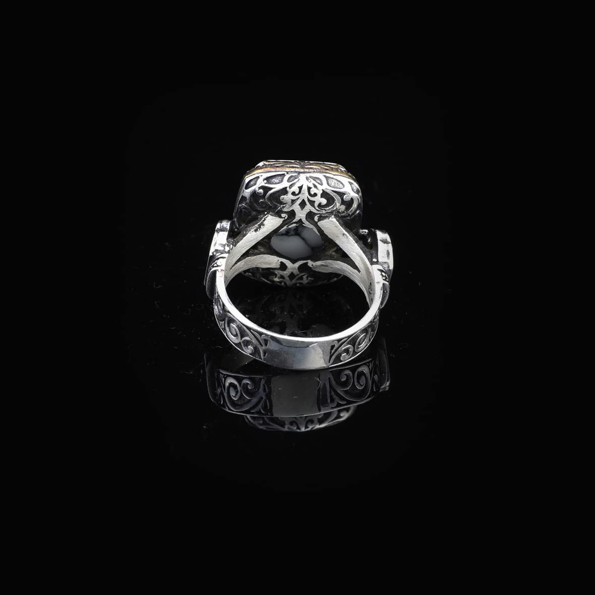 Turquoise Stone Men Silver Ring