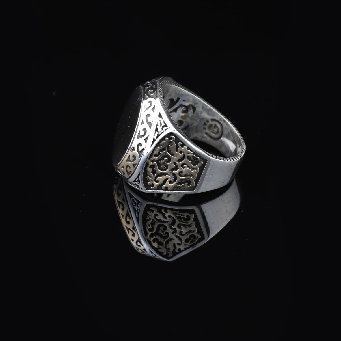 Handmade 925 Sterling Silver Personalized Rings - Custom Photo Ring with Name Engraving