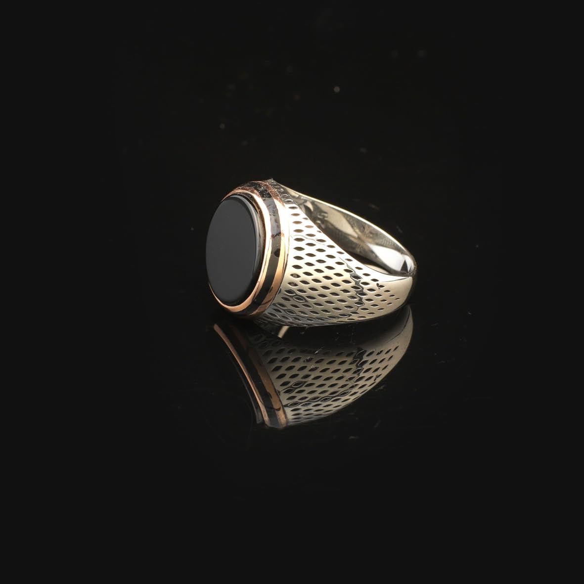 Onyx Ring Signet Ring Pinky Ring Ottoman Vintage 925 Sterling Silver Ring Promise Ring for Him Engagement Ring Gemstone Ring Gift for Husband Handmade
