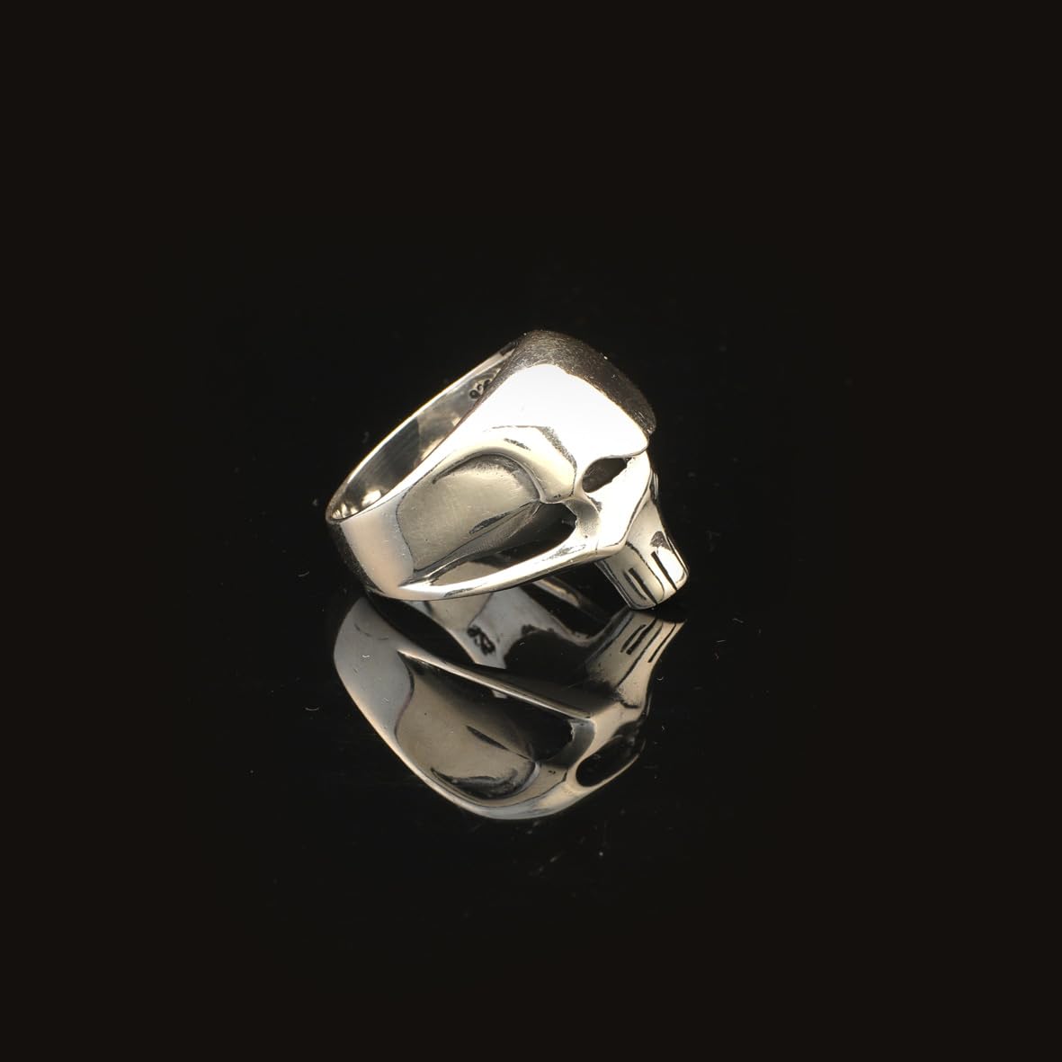 Skull Ring Gothic Ring Silver Signet Ring Statement Ring Vintage Ring Pinky Ring Sterling Silver Ring Gift for Him Handmade