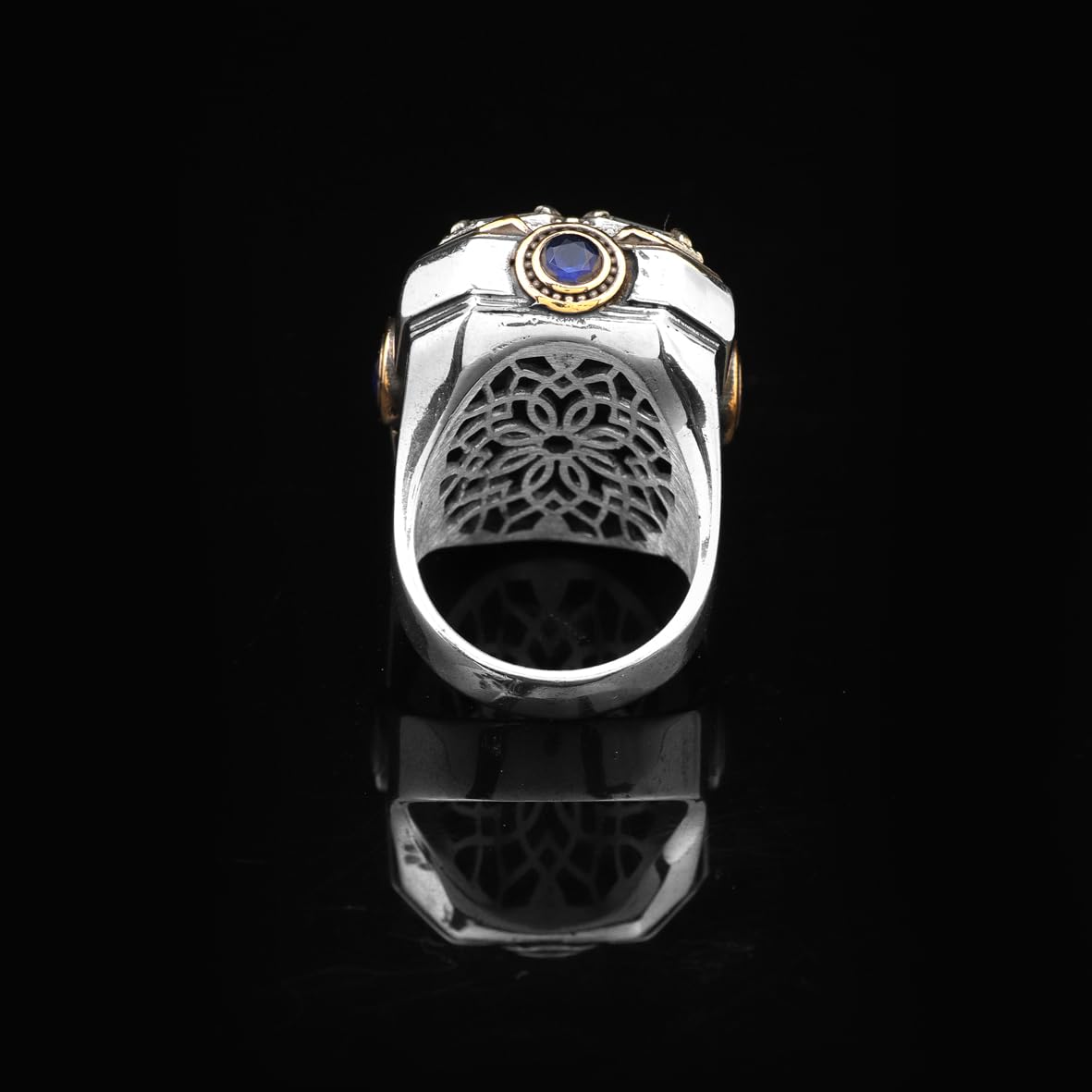 Handmade Sapphire Ring Ottoman Style – Large Statement Vintage Gemstone Ring