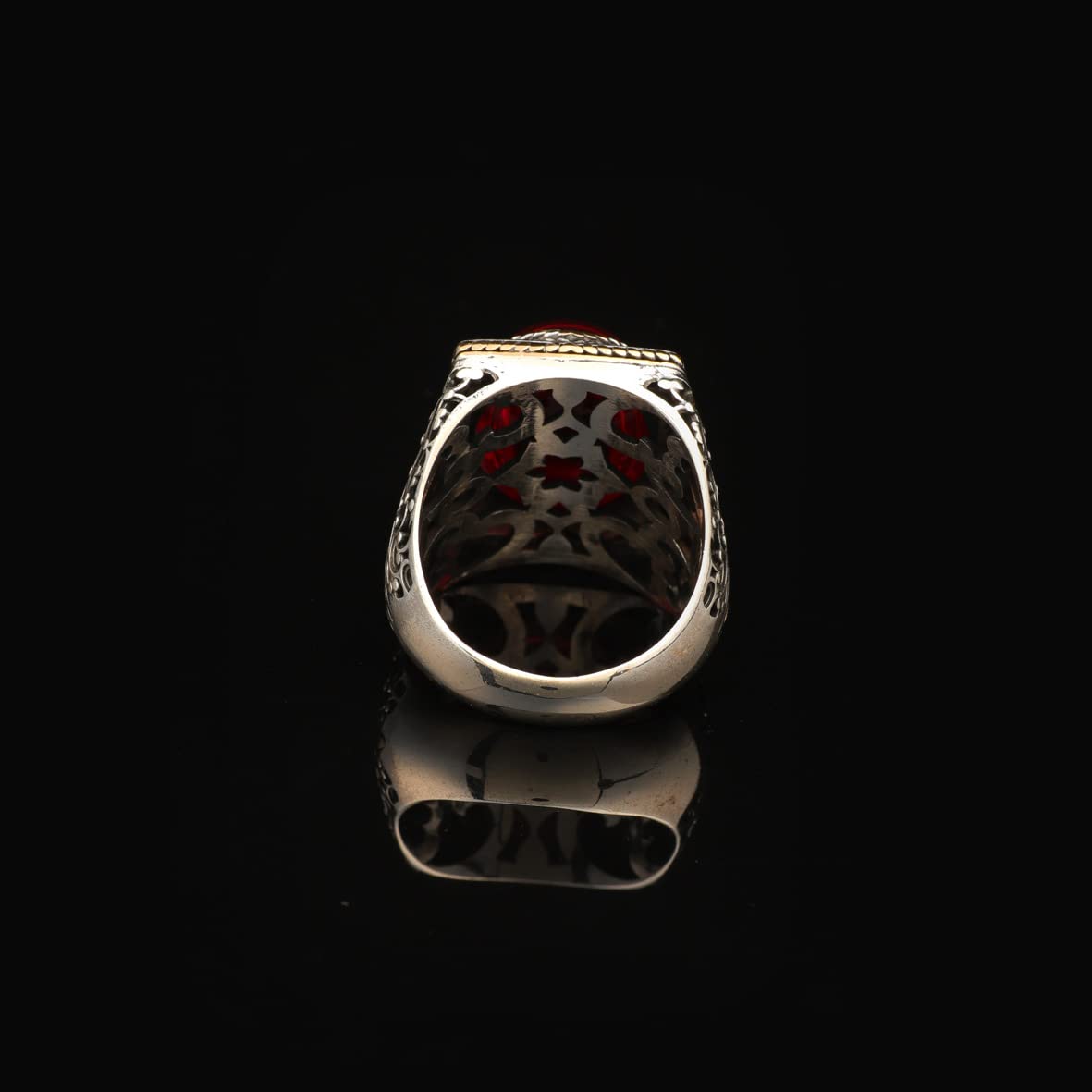Men Handmade Carnelian Stone Ring