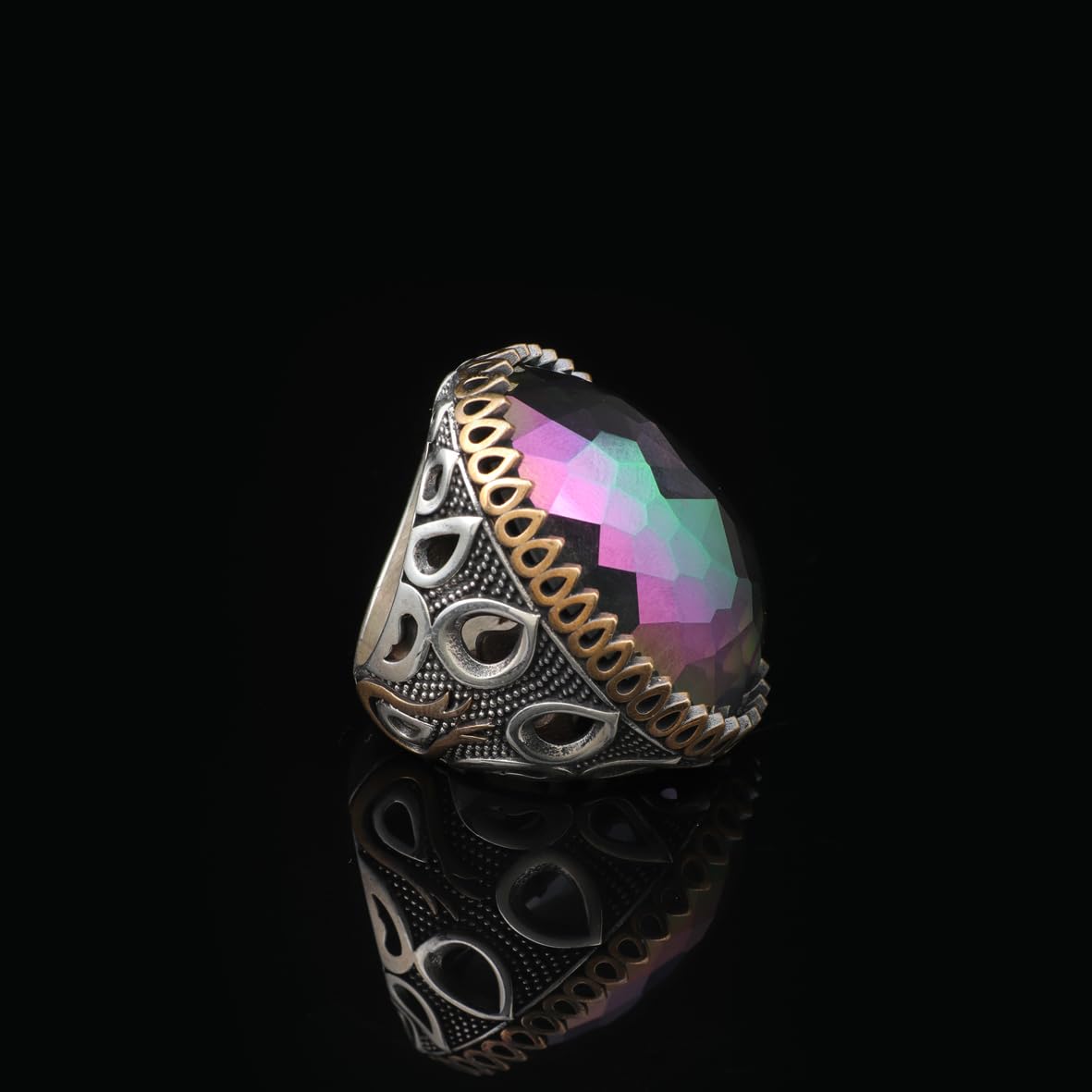 Mystic Topaz Ring - Oval Gemstone