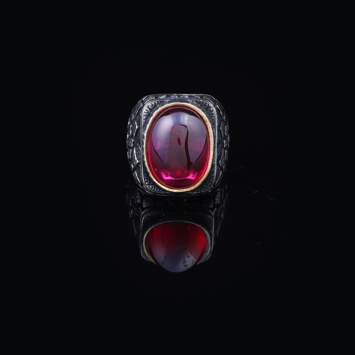 Men Handmade Carnelian Stone Ring
