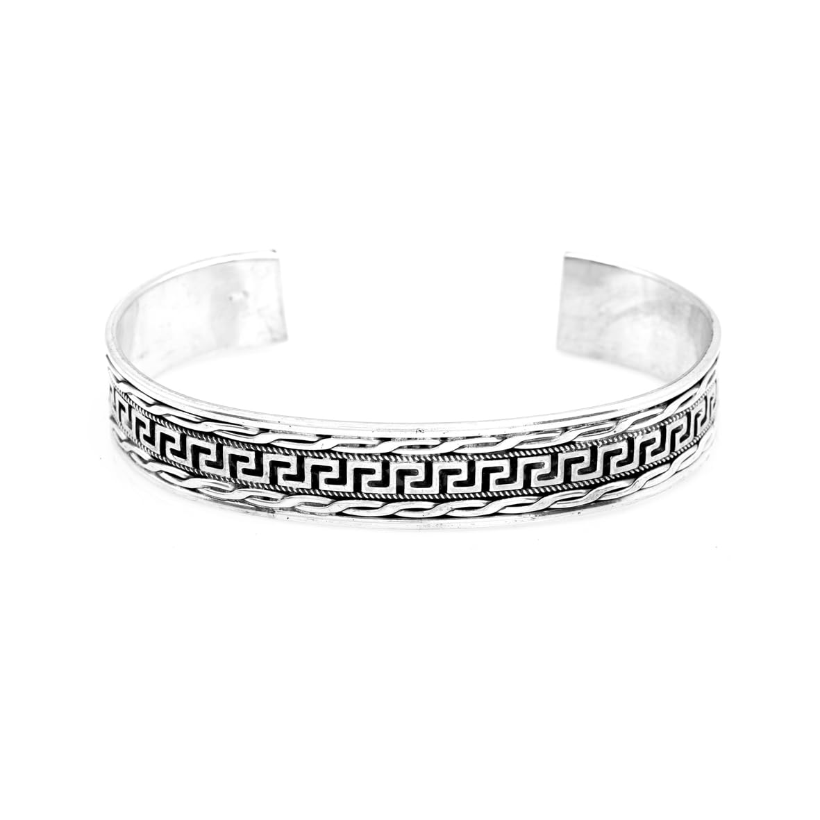 Sterling Silver Men’s Bracelet – Thick Handmade Band Cuff