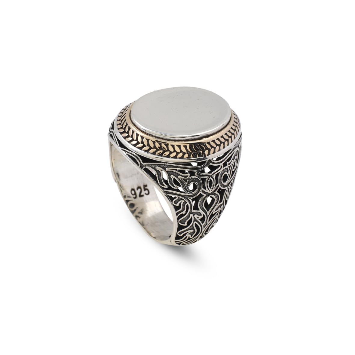 Handmade 925 Sterling Silver Personalized Rings - Custom Photo Ring with Name Engraving