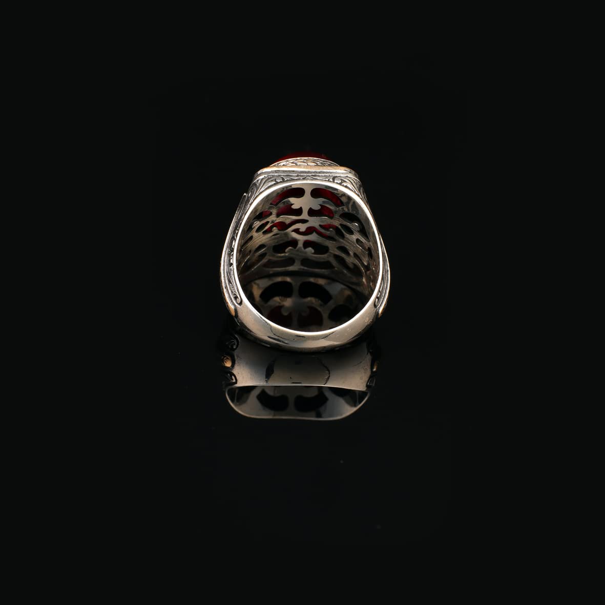 Men Handmade Carnelian Stone Ring