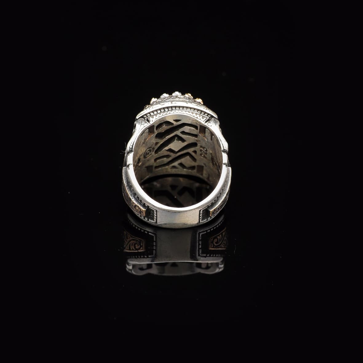 Vintage Shield Cross Signet Ring for Men - 925 Sterling Silver Christian Statement Ring - Polished Handmade Engagement Ring with Custom Engraving