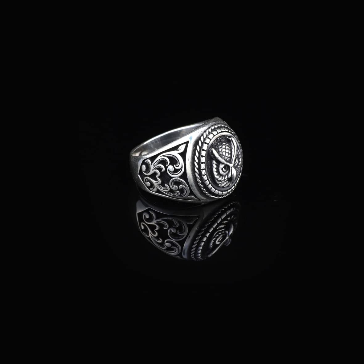 925K Sterling Silver Owl Ring