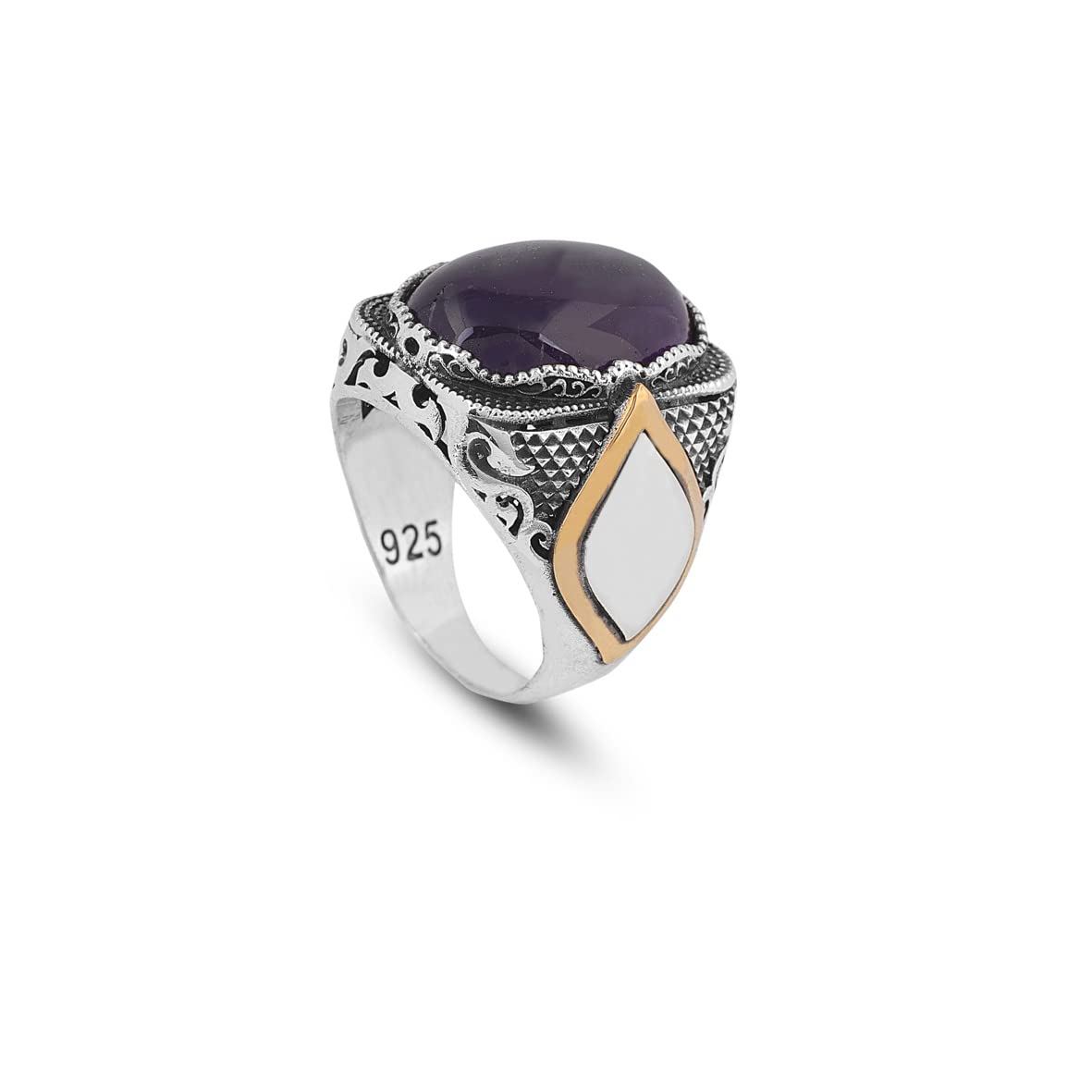 925K Sterling Silver Purple Sapphire Ring