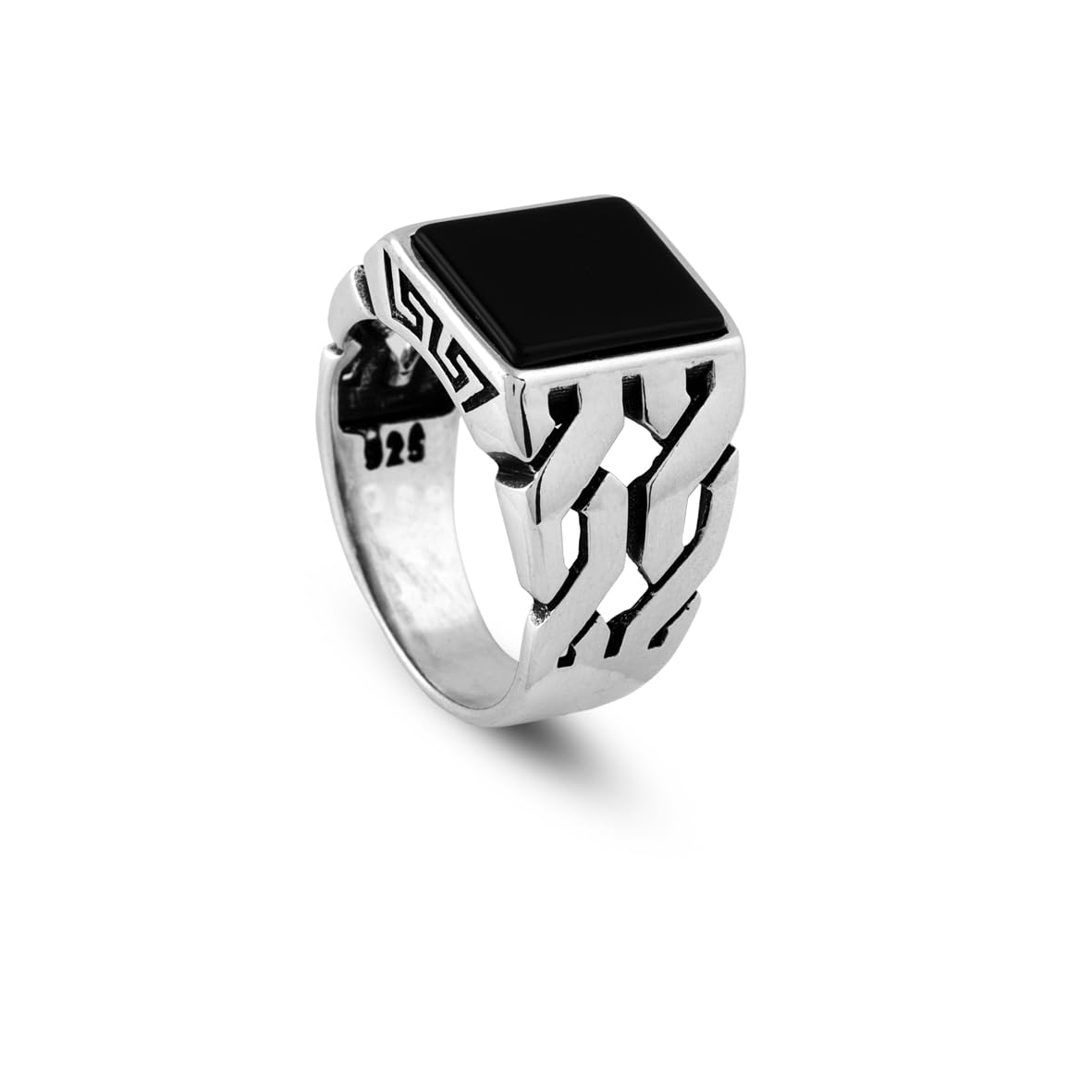 Black Onyx Signet Ring for Men